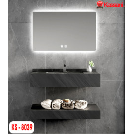 TỦ LAVABO KASSANI KS-8039 - TỦ BÀN ĐÁ CAO CẤP - GƯƠNG LED